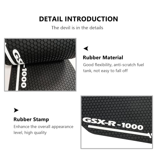 for 2026 2025 GSX-R1000R gsx-r1000 Motorcycle Accessories Fuel Tank Stickers and Anti-Scratch Stickers Rubber Fuel Tank pad GSX R1000 2019-2023 2024 2025 2026 - color: Gsx-r1000r Black