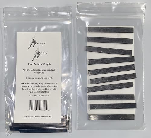 Awesome Aquatic Plant Anchors/Weights Strips Lead Ribbon Live Plants Weight Anchor Aquarium (10 Pack Strips) - size: 10 Pack Strips