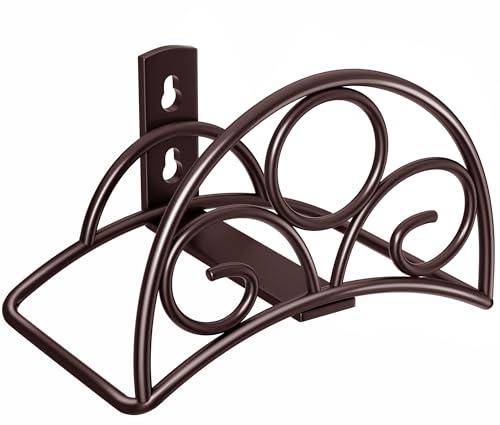 Metal Garden Hose Holder - Wall Mounted Water Hose Holder - Hose Hanger Heavy Duty for Water Hose Extension Cords Vacuum Hose bronze - color: Bronze