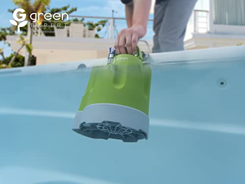 Green Expert 1/4HP Submersible Sump Pump, High Flow 1800GPH, 28FT Max Head, Portable Utility Water Pump for Basement Flooding, Emergency Water Removal, Pool, Hot Tub, Garden Drainage