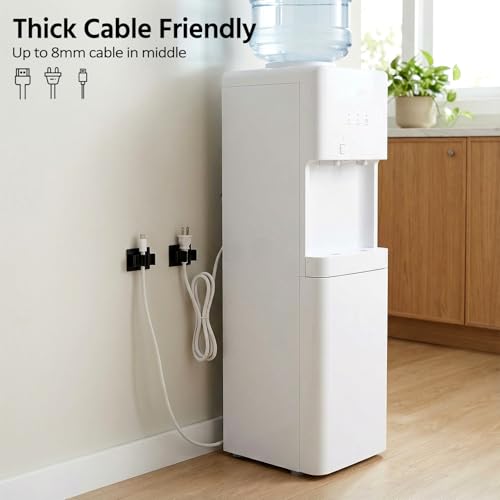 Eboot 50 Pieces Adhesive Cable Wire Clips Strong Cord Clips Wire Holders Cable Cord Straps Management Clamps Tie Holder for The Wall, Under Desk, Car, Office and Home