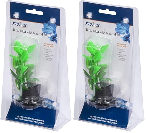 Aqueon Betta Filters Natural Plant One Size (Pack of 2) - size: One Size (1 Count) (Pack of 2)
