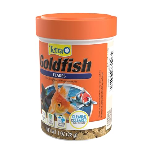 Tetra Goldfish Flakes, Nutritionally Balanced Diet For Aquarium Fish, Vitamin C Enriched Flakes, 1 oz - size: 1 Ounce (Pack of 1)