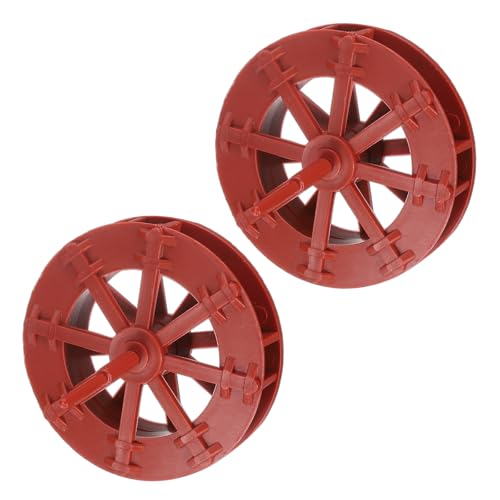 uxcell 2 Pcs Fountain Water Wheel, 2.75 Inch Desktop Fortune Statue Aquarium Wheels Decor Water Fountains Wheel Red - color: Red, size: 2.75 Inch