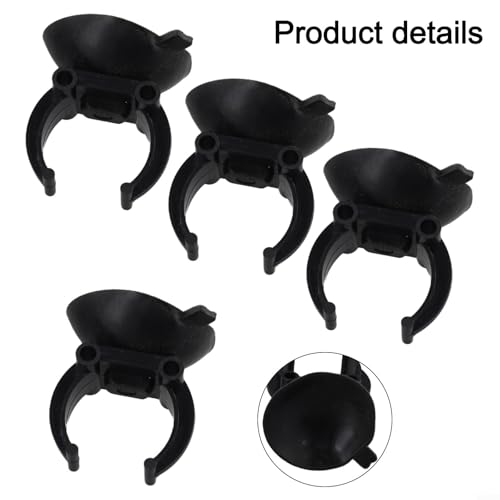 4/8 Pcs Aquarium Heater Suction Cups Clips 35mm Replacement Fish Tank Thermostat Holders Heaters for Bars Black Resin Clamps Fit 2.5cm Tubes(4pcs) - size: 4pcs