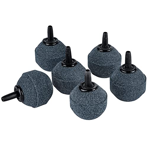 Pawfly Aquarium 1.2 Inch Air Stone Ball Bubble Diffuser Release Tool for Air Pumps Fish Tanks Small Buckets and Koi Ponds, 6 Pack - size: 1.2 Inch