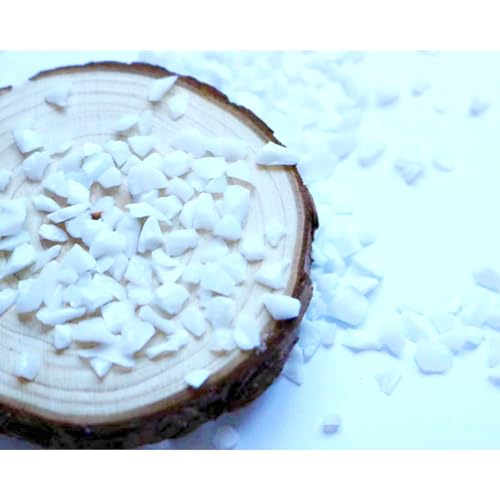 White Sea Glass Chips,2-4mm Irregular Crushed Glass Bulk,Transparent Crystal Chunky Broken Sparkling Stone Decor,for Resin Mold Art Vase Filler,Hydroponic Plant Stone .(100g) - color: white