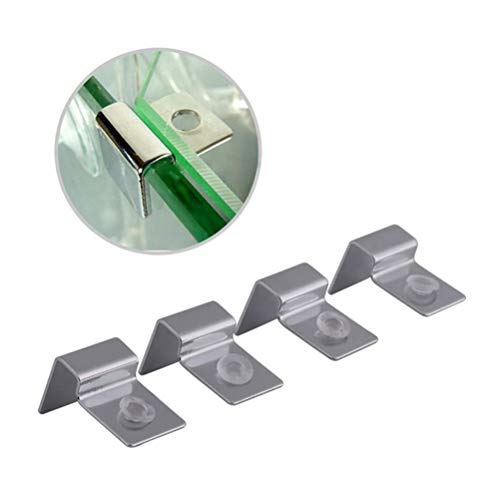 POPETPOP 4pcs Fish Tank Accessories Aquatainer Acrylic Fish Tank Aquarium Clips Aquarium Lid Support Holder Acrylic Aquarium Fish Tank Stand Fish Tank Lid Support Glass Stainless Steel