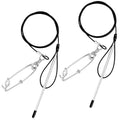 Soulchen 2 Pcs 3ft Heavy Duty Fish Stringer with Shark Clip Stainless Steel Cable Fish Holder Spearfishing Stringer for Scuba Diving Freediving Spearfishing Kayak Fishing and Game - color: Black