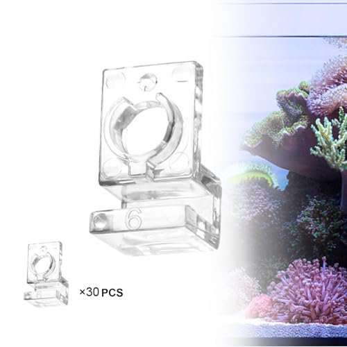 30Pcs Aquarium Lid Clips Water Pipe Fixing Clamps Clamps Aquarium Lid Support Brackets, for 6mm - size: for 6mm