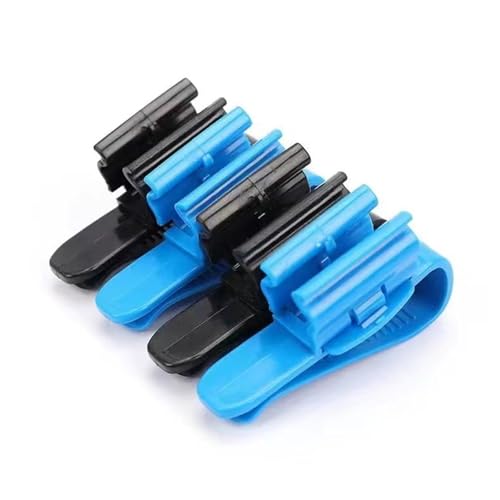 4 pcs Fish for Tank Mounting Clip Water Pipe Hose Holder Multifunction Plastic Adjustable Clamp Aquarium Air Pump Accessories Aquarium Pumps and Filters.(Blue/Black/Gold/Yellow)