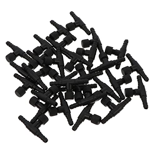 NOLITOY 90pcs Aquarium Airline Valves Plastic Air Connectors for Fish Tank Oxygen Pump Easy Installation Compatible Standard Tubing and
