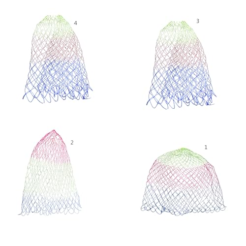 Outdoor Fishing Net Nylon Replacement Fish Net Folding Landing Dip Net Without Handle for Freshwaters and Saltwater