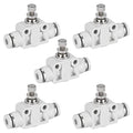 uxcell Air Flow Control Valve, In-line Speed Controller Union Straight, Pneumatic Connector Valve, 4mm Tube Outer Diameter 5Pcs