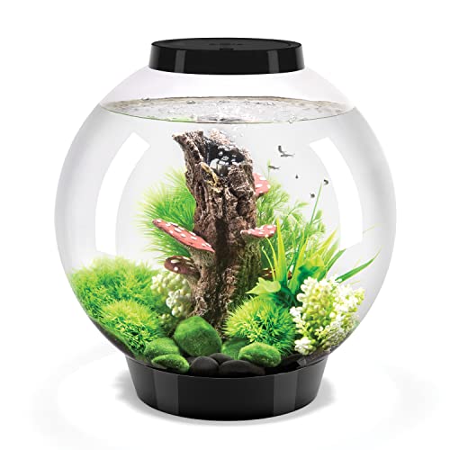 biOrb Classic 30 Acrylic 8-Gallon Aquarium with White LED Lights Modern Tank for Tabletop Display, Black - color: Black, size: 8 Gallon, style: LED Lighting