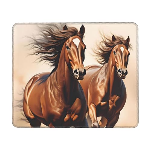 Animal Horses Running Fashion Mouse Pad,Pad Mousepads with Non-Slip Rubber Base for Laptop Desktop Computer, 7.9 X 9.5 in - color: Animal Horses Running, size: 7.9L x 9.5W inches