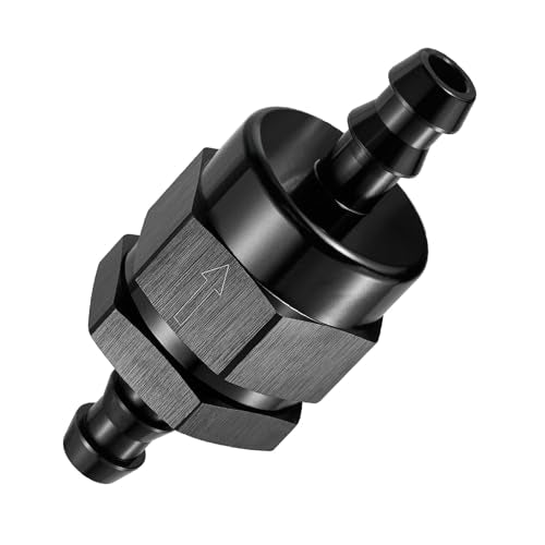 EVIL ENERGY 3/8" Check Valve, One Way Non-Return Valve Fitting Aluminum Black - size: 3/8