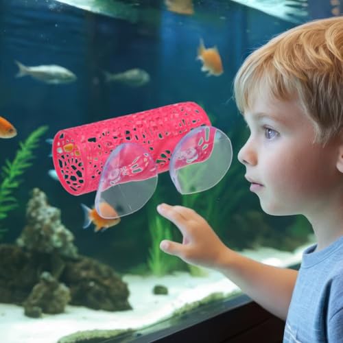 Rose Red Betta Fish Toys Hammock and Betta Tunnel, Safe Aquarium Decor for Small Fish & Shrimp, Bettas Tank Accessories with Suction Cups, Perfect Hideout and Play Area for Bettas - color: Rose Red