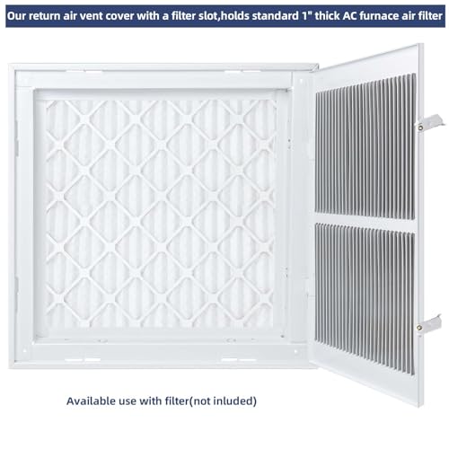 Return Air Filter Grille 14x24,Air Return Vent Cover Grill for 14"W x 24"H Duct Opening,Steel HVAC Vent Covers for Wall and Ceiling,Holds 1" Thick AC Filter - size: For 14''W×24''H-Duct Opening