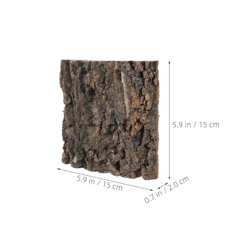 SOIMISS 5 Pcs Reptile Cork Bark Background for Terrarium Natural Tree Bark Hideout and Climbing Wall Vivarium Decor for Gecko Bearded Dragon Turtle and Lizard Tanks