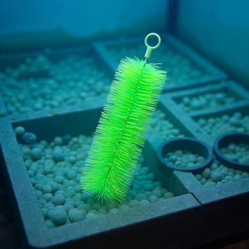 10 Packs Fish Pond Filter Brushes Set for Koi Pond Fish Tank Aquarium Water Garden Pond Skimmer Filter Cleaning Brush 16 Inch by 4.7 Inch (Green)