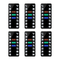 AQUANEAT 6 PCS Aquarium Thermometer Strips, Fish Tank Thermometer Sticker, Terrarium Water Temperature Test (1.58" x 0.67") - size: 1.58" x 0.67"