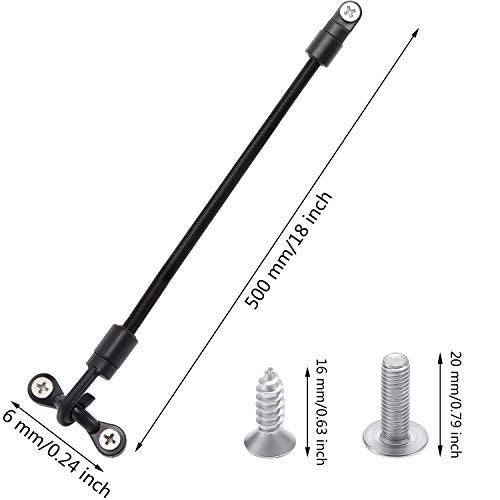 Mudder 6 Sets Fishing Rod Strap Holder, Adjustable Deck Mount Connector for Boat Marine Supply, 18-inch Pole Holder for Secure Rod Storage