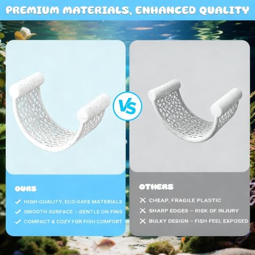 CPLIKE Marble Betta Fish Hammock - Floating Resting Platform for Bettas, Shrimp & Nano Fish - Elegant Aquarium Decor, Natural Stone Look Perch for Small Tanks - color: B: Grey