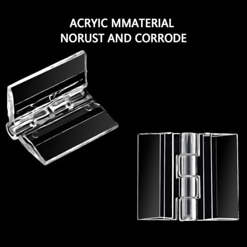 12 Pcs Small, Clear Plastic Acrylic Self-Adhesive Piano Continuous for Cabinet, Drawer, Crafts, DIY, Aquarium Lid, Furniture, Display Stand (Approx 35x25mm) - Mini