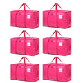 Moving Bags Heavy Duty Hot Pink – Large Packing Bags for Moving, Extra Large Storage Totes with Zippers and Handles - color: Hot Pink