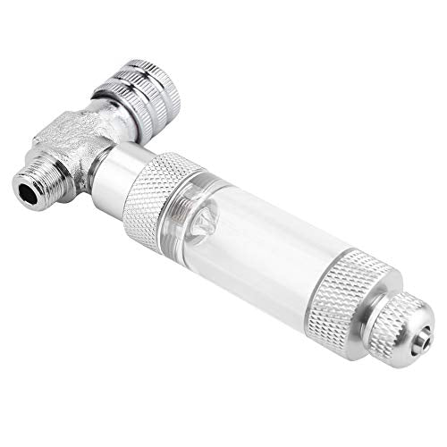 Joyzan Fish Tank CO2 Needle Check Valve, Aquarium System CO2 Regulator Bubble Counter DIY Accessory Stainless Steel Generator Flow Control Single Head Micro metering Needle Valves Air Pump Diffuser