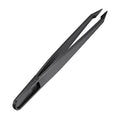 uxcell Plastic Anti-static Tweezers, Precision Slant Point Tip for Craft DIY Beauty Electronics Repair Tool Black - style: Slant Pointed Tip