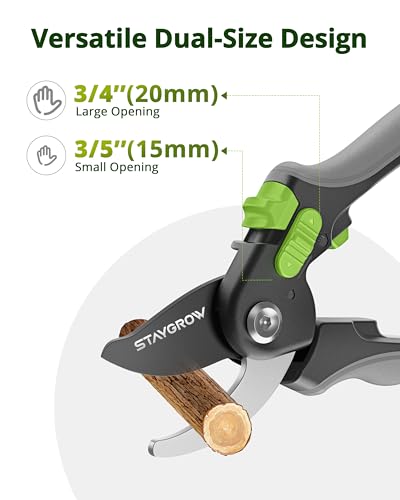 Gardening Scissors, Sharp Plant Trimming Scissors for Precise Cuts, Stainless Steel Pruning Shears Bonsai Clippers, 8.5" Bypass Garden Clippers and 6.5" Curved Garden Shears 2 Pack - style: 6.5" Curved & 8.5" Bypass