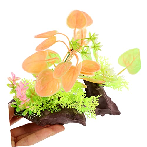 MERRYHAPY Desktop Aquarium Grass Realistic Fake Plant Decor for Fish Tank for Aquatic Landscapes Natural Style Aquarium Accessories
