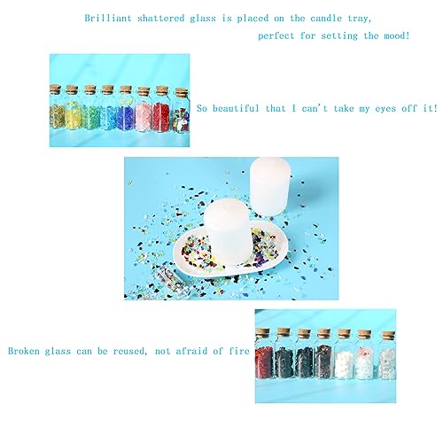 Red Irregular Broken Glass, DIY Process Glitter Crystal Chips, Bulk Transparent Chips 2-4mm Glitter, Used for Filling Resin Art Vases and Making Pastel Paintings (100g) - color: red