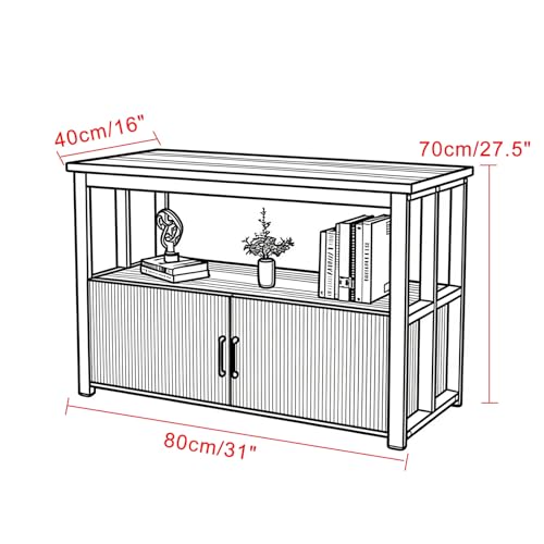 Fish Tank Stand with Storage Cabinet, Heavy Duty Metal Frame Aquarium with Anti-slip Foot Pads, 550 LBS Capacity,for Reptile Turtle(Black,80x40x70cm/31x16x27.5") - color: Black, size: 80x40x70cm/31x16x27.5"