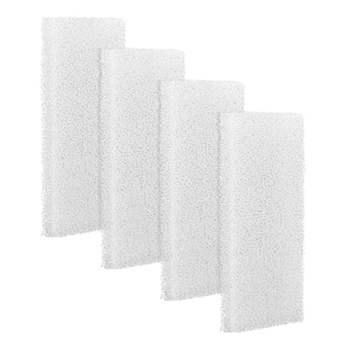 4 Pcs Aquarium Bio Sponge Foam Filter Pads Compatible with Fluval U2 Underwater Filter Foam Sponge Pad, Aquarium Underwater Filter Accessories, Compatible for Aquarium, Fish Tank, White, A486