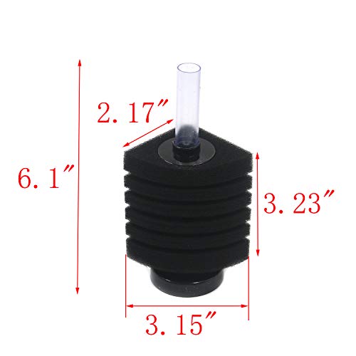 MY MIRONEY 2-Pack Sponge Filter Aquarium Corner Filter Corner Sponge Filter Breeding Shrimp Nano Fish Tank - Tank Size:21 Gallon