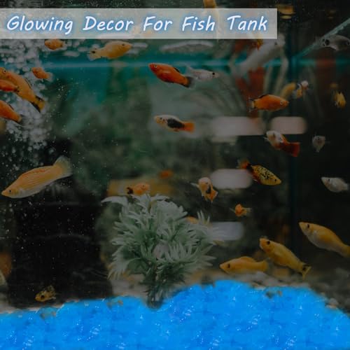 Kaiyuan Dynasty 100pc Glow Stones for Fish Tank Aquarium Glow in The Dark Rocks Glowing Rocks Luminous Pebbles for Fish Bowl,Garden,Ponds Decor,White (0.8-1.2") - color: White, size: 100