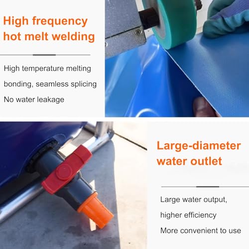 Canvas Fish Pond, Fish Show Water Tank, Foldable Water Storage Pond, Temporary Holding Viewing Canvas Fish Pond(1.5X1X0.5cm) - size: 1.5X1X0.5cm
