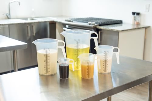 32oz (1 Quart) Measure Pitcher with Convenient Conversion Chart – Extra Strong Food Grade – Great for Cooking, Home Hobbies, Shop Oil and Fluids, Spa Chemicals with High Chemical Resistance by Turnah - size: 32oz