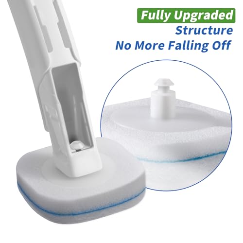Disposable Toilet Brush 2 Pack- Toilet Bowl Cleaner, Toilet Cleaning Supplies, Toilet Brush with Holder, 28 Refills for Deep Cleaning and Hygienic Bathroom Maintenance - size: 2 Brush+28 Refills