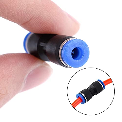 80 Pcs Value Pack Push to Connect Air Hose Fittings, Quick Connect Pneumatic Fittings Kit for 1/4 5/16 3/8 1/2 inch Tube OD, 0-145 PsiHigh Pressure Resistant, Straight 2 Way Connectors