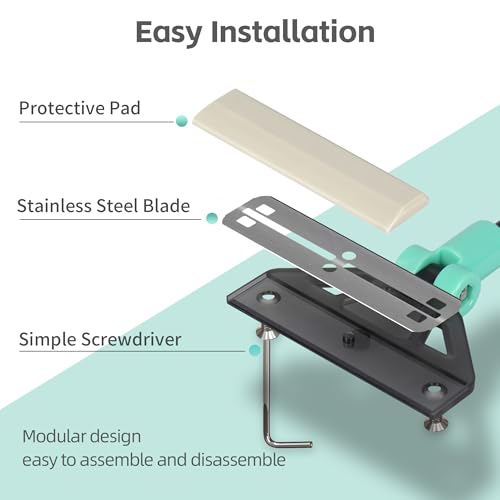Algae Scraper for Glass Aquariums, 2 in 1 Adjustable Algae Scraper with 5 Stainless Steel Blades and Cleaning Brush, Aquarium Glass Cleaning Tools for 20-40 Gallon Fish Tank