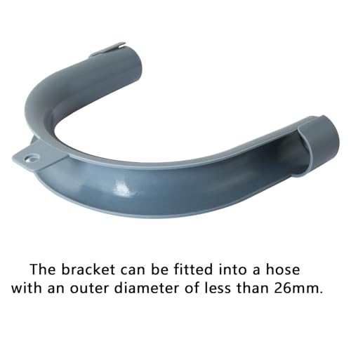 2PCS U-Shaped Drain Pipe Hooks Washing Machine Hose Bracket with Hanging Holes Gray 14x12mm Plastic Sink Drain Accessories Aquarium Drain Hose Attachments