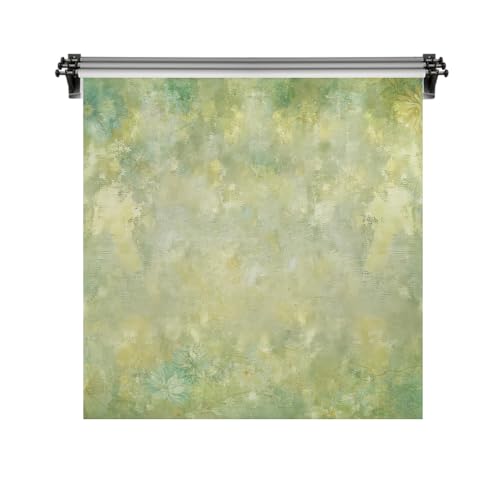 Kate 8x8ft/2.5x2.5m Green Abstract Backdrop for Photography Vintage Floral Texture Photoshoot Background Photo Video Studio Props - size: 8x8ft