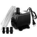 PULACO Large Flow: 800GPH（3000L/H）Submersible Pump with 6.5 ft Tubing, 45Watt Durable Fountain Water Pump With 4 Nozzles For Above 80 gallons Fish Tank or Pond - size: 800 GPH