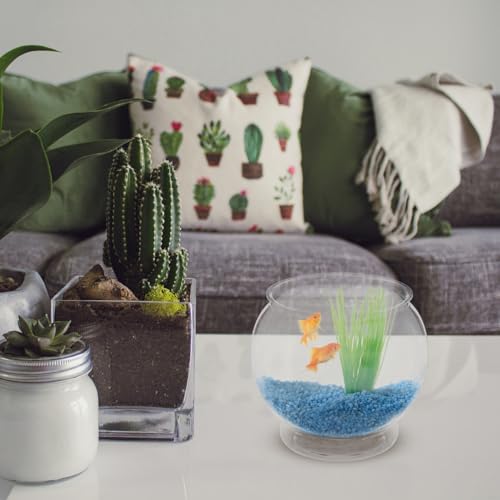 Desktop Fish Tank Globe Small Plastic Fish Bowl 3-Pack 5.90X5.90X5.11In Office Aquarium Household Decor - size: 15X15X13CM