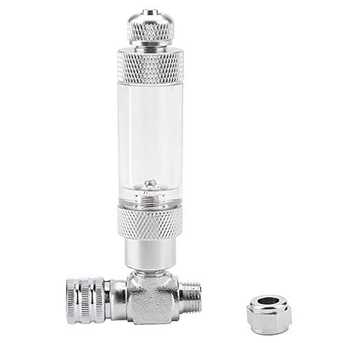 Joyzan Fish Tank CO2 Needle Check Valve, Aquarium System CO2 Regulator Bubble Counter DIY Accessory Stainless Steel Generator Flow Control Single Head Micro metering Needle Valves Air Pump Diffuser