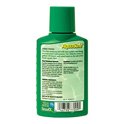 TetraFauna AquaSafe for Reptiles and Amphibians 3.38 Oz, Aqua-Terrarium Water Conditioner, Makes Tap Water Safe (Pack of 2) - size: 100ml (Pack of 2)